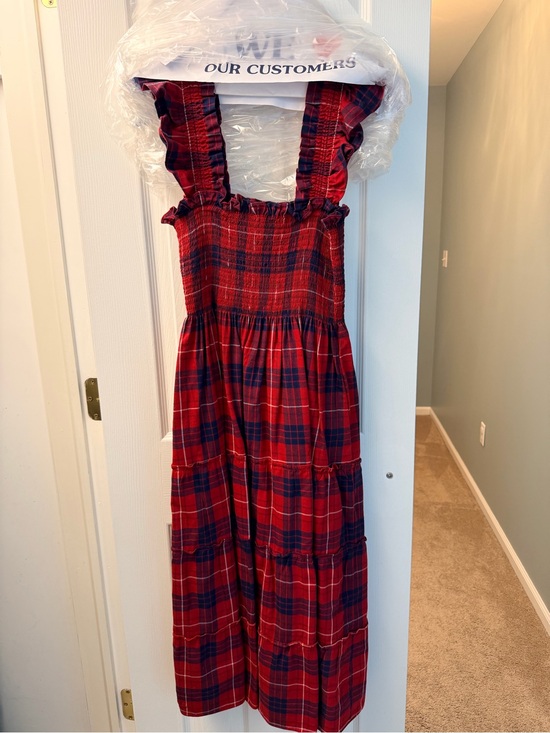 Hill House Dresses & Skirts - Hill House Red and Navy Plaid Nap Dress